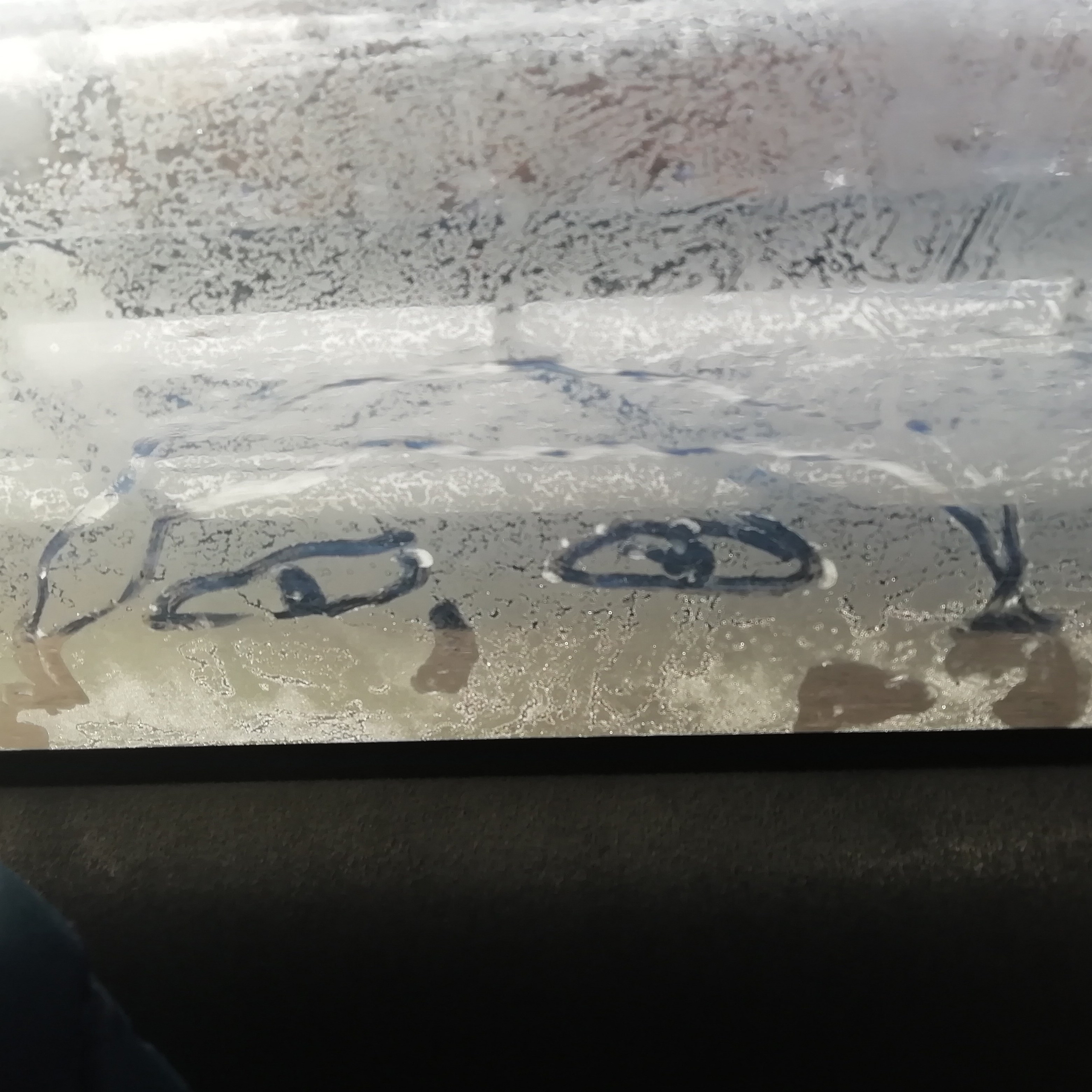 Рисункинаокнахавтобуса. Художник Рыбак Николай