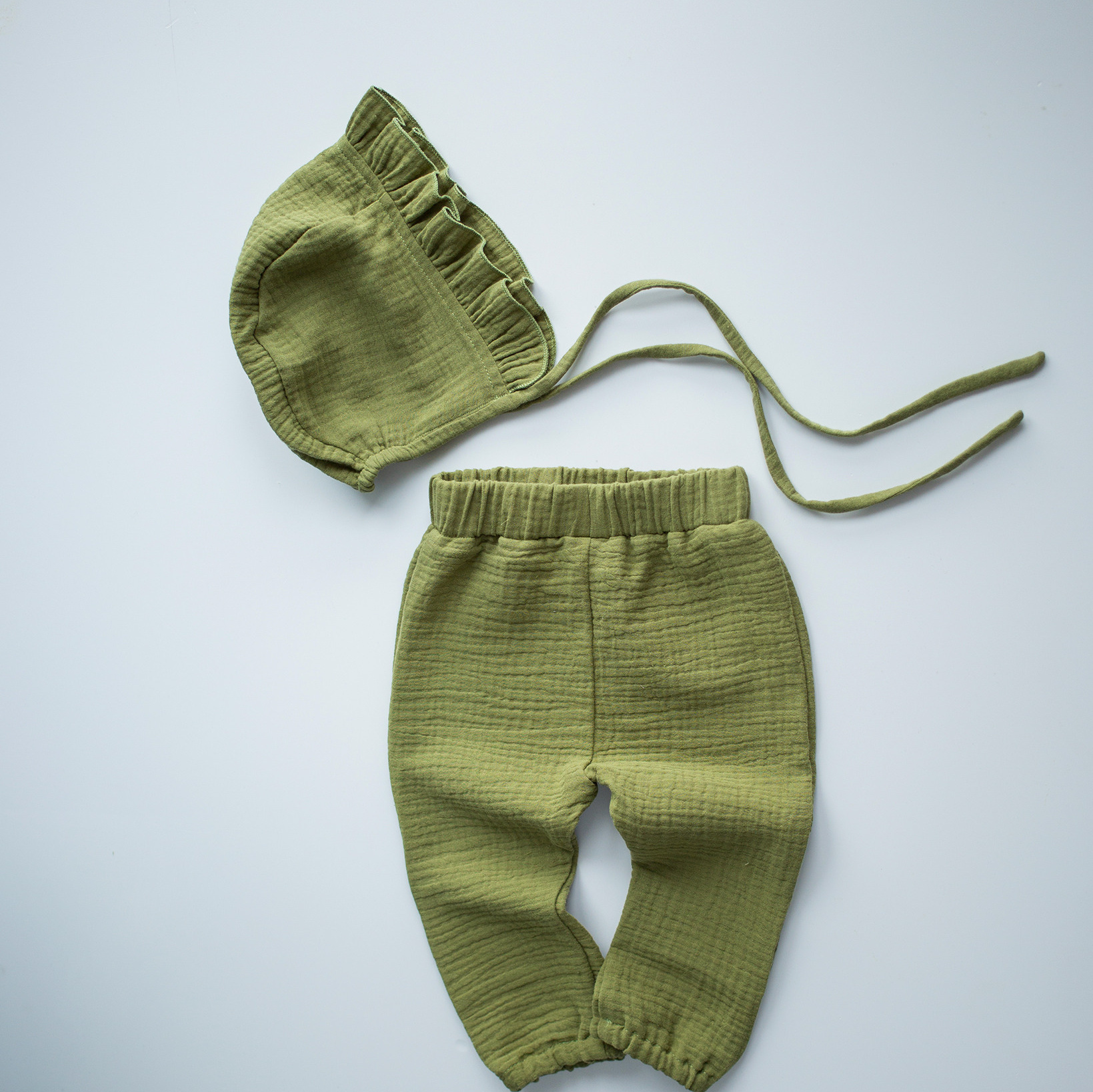 N-057 Штаны оливка 68. Эко-одежда для детей