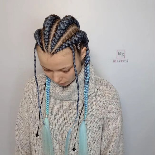 Плетение афрокос, дред, брейдов