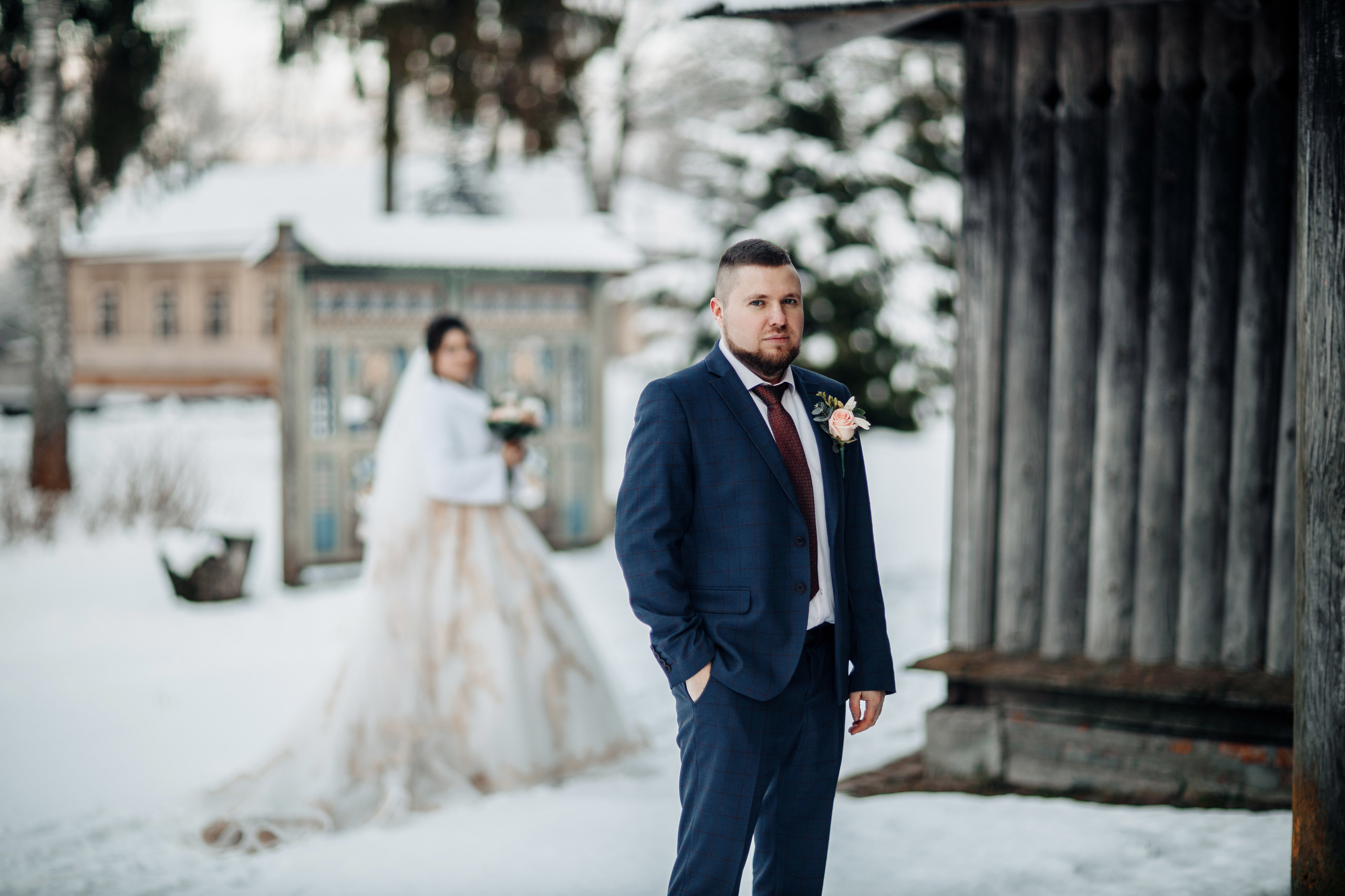 Свадьба зимой Смоленск. Свадебный фотограф Вашкевич Денис