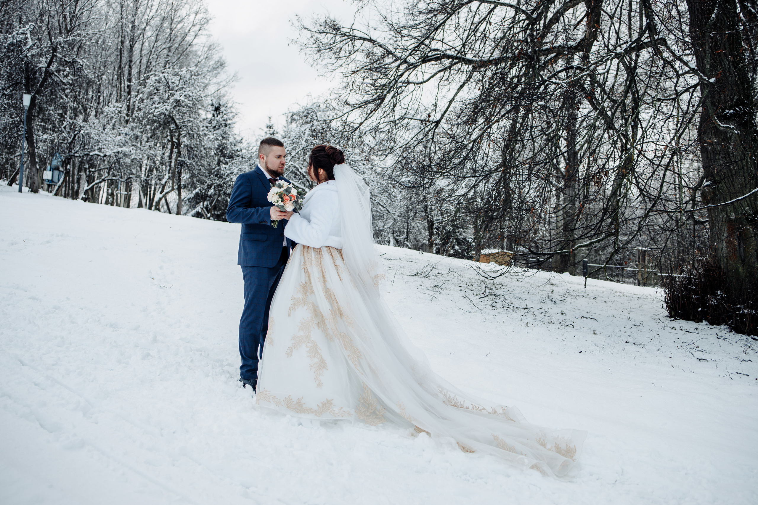Свадьба зимой Смоленск. Свадебный фотограф Вашкевич Денис