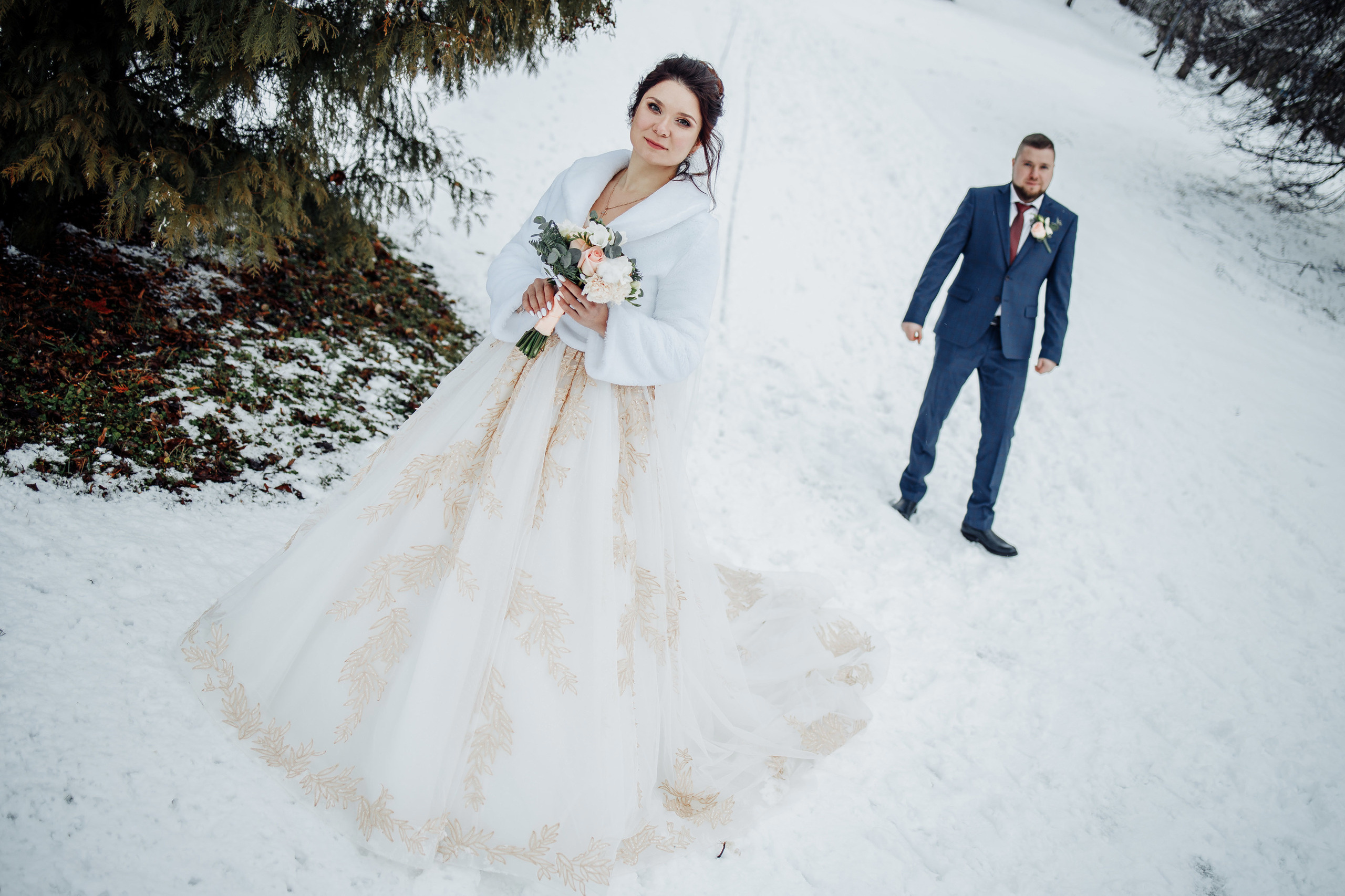 Свадьба зимой Смоленск. Свадебный фотограф Вашкевич Денис