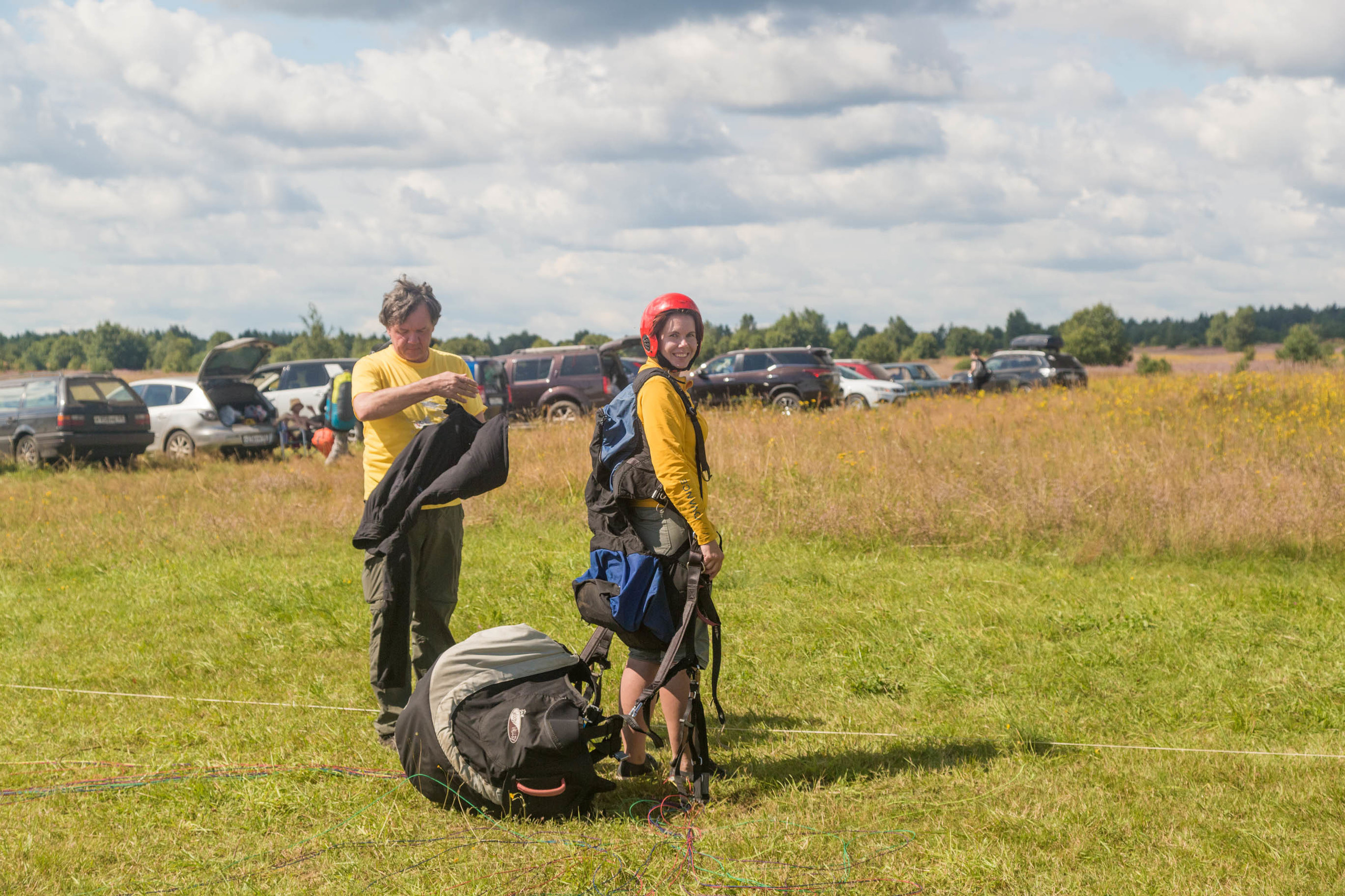 Подготовка к полету на параплане
