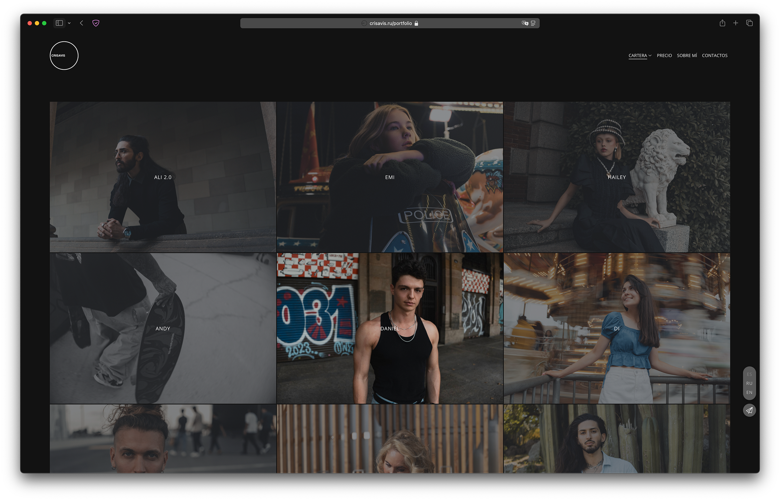 Разработка сайта для фотографа в Барселоне — Антон Аванзато