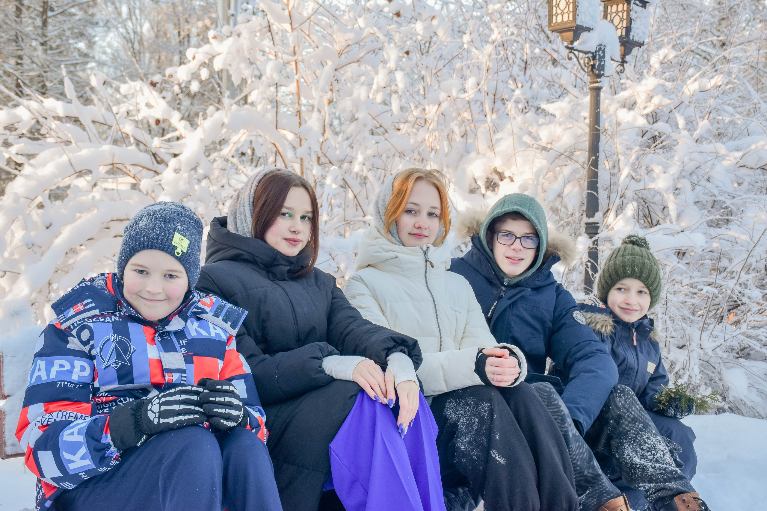 Зимняя фотосессия в детском лагере