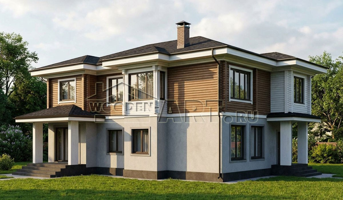 «Булгаково» 319 кв. м. Проекты деревянных домов. Архитектор Ольга Мальцева