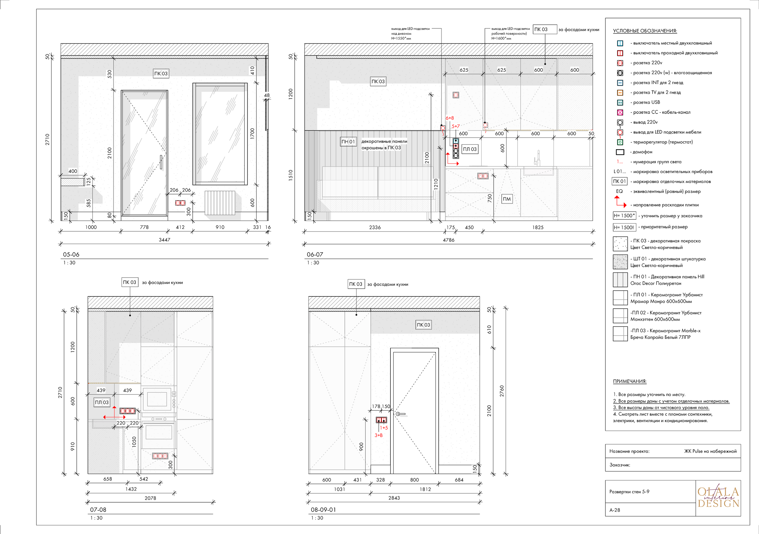 Полный проект. Дизайнер интерьеров Olala interior design