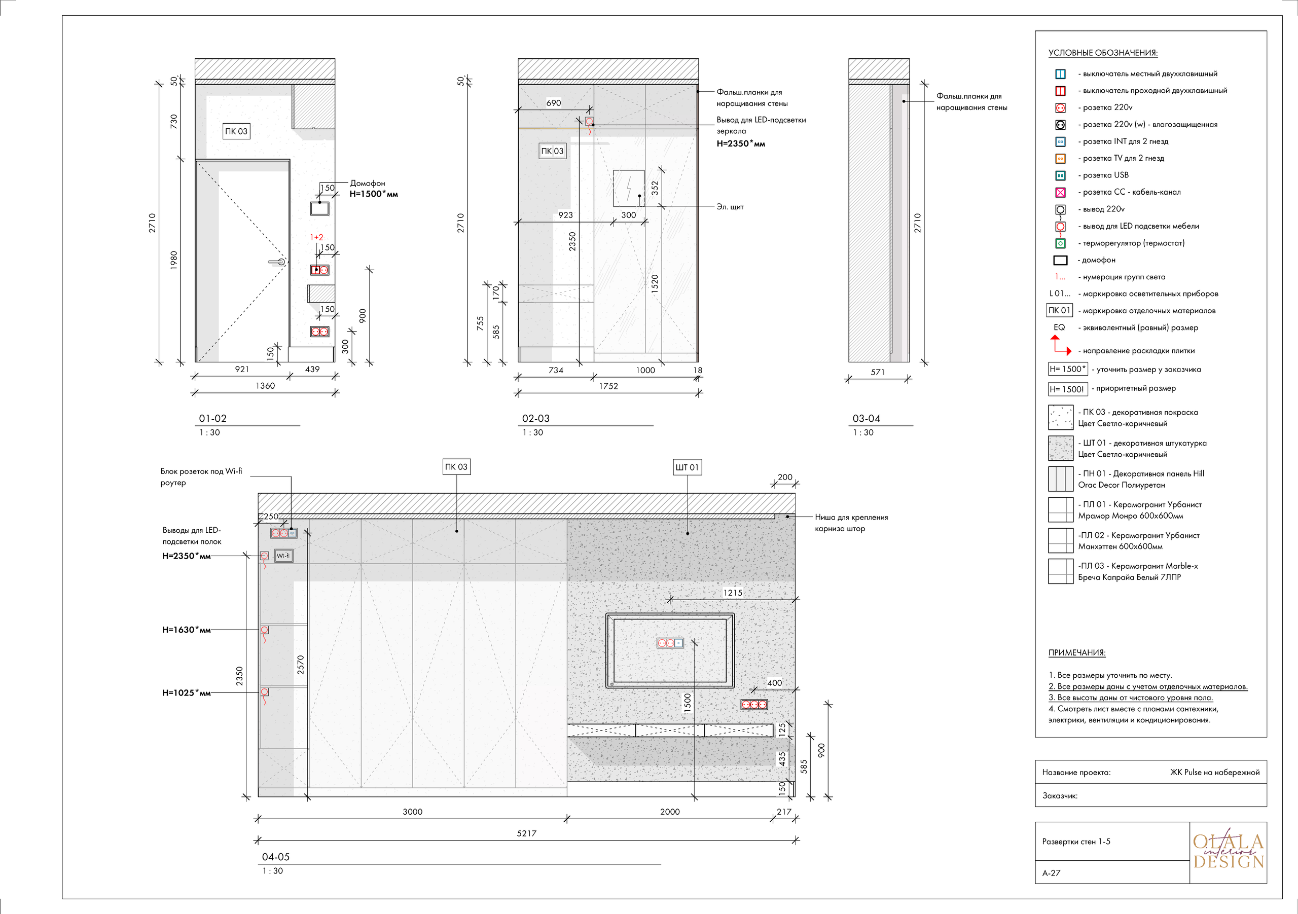 Полный проект. Дизайнер интерьеров Olala interior design