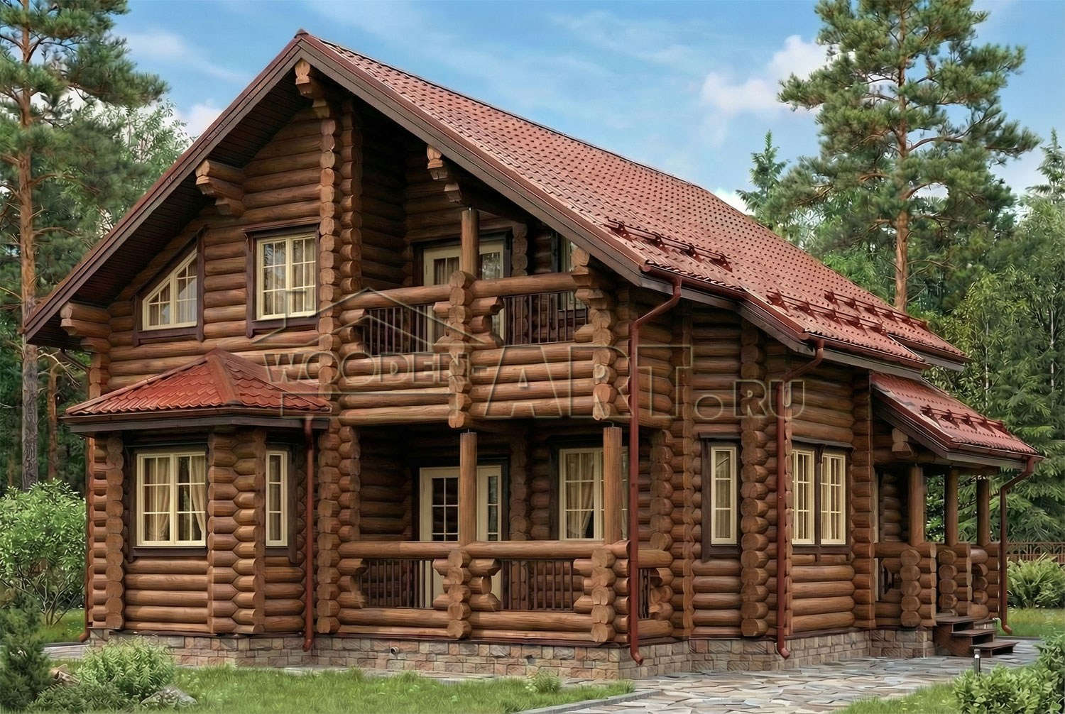 «Малые Вяземы» 202 кв. м. Проекты деревянных домов. Архитектор Ольга Мальцева