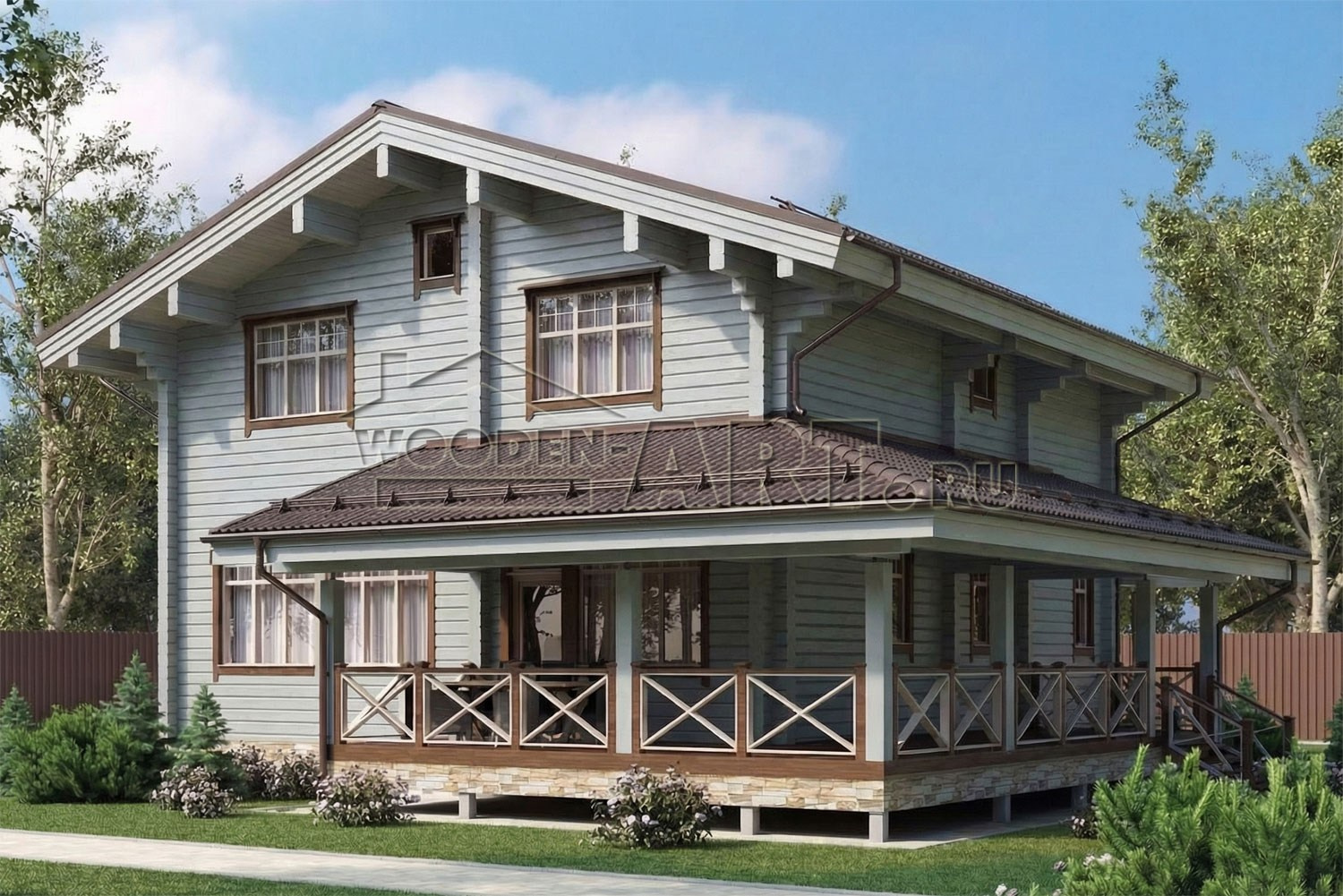 «Велегож парк-2» 231 кв. м. Проекты деревянных домов. Архитектор Ольга Мальцева