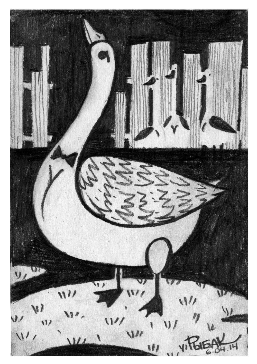 Серия Скотный двор. Художник Рыбак Николай