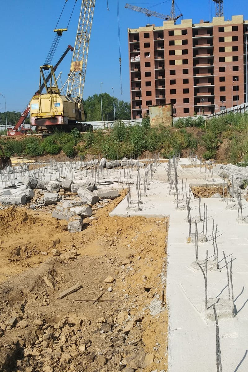 Фотографии рабочего процесса. Монолитное строительство домов в Самаре