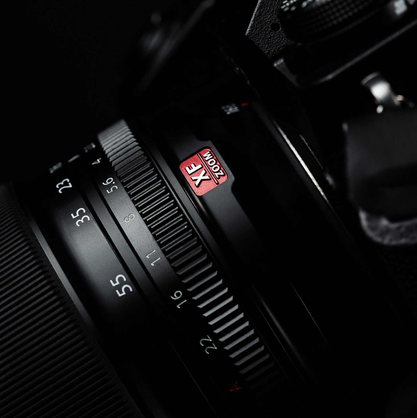 Объектив камеры крупным планом