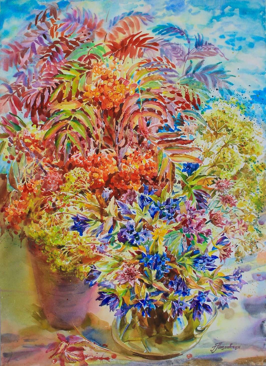 Цветы акварелью: тюльпаны, сирень, подснежники, розы, подсолнухи. Свет акварели Галины Поплавской