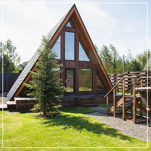 Коттедж А-фрейм с баней и уличным чаном в Подмосковье - в аренду для отдыха