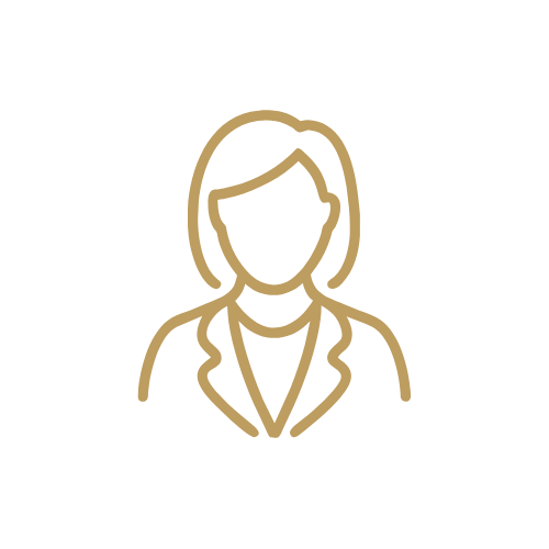 Иконка пользователя с женским силуэтом на чёрном фоне — аватар участника