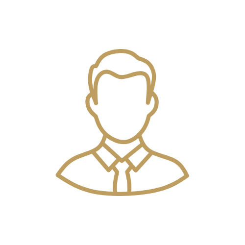 Иконка пользователя с мужским силуэтом на сером фоне — аватар участника