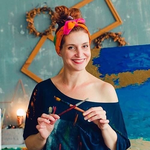 Мастер-класс "Интуитивная живопись" в Москве поселок Сокол - автор Марина Кузнецова