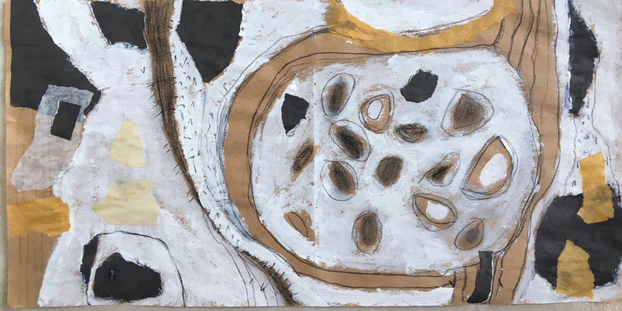 Collage, mixed media. Художник Даля Бучионите