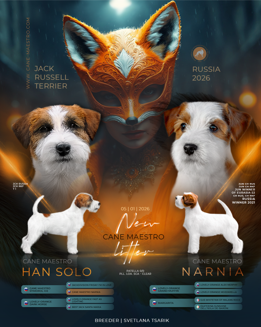 LITTER «B» 05/01/2026. CANE MAESTRO — kennel Jack Russell Terrier