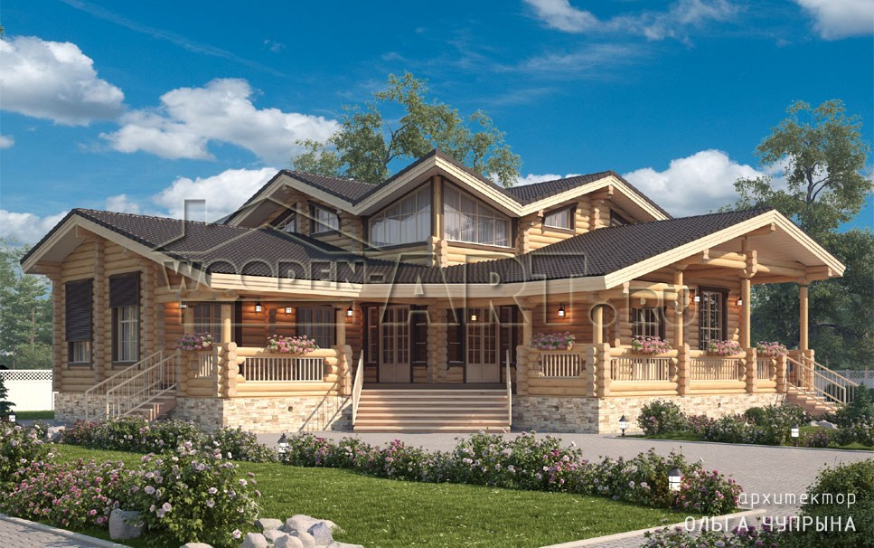 «Съяново» 341 кв. м. Проекты деревянных домов
