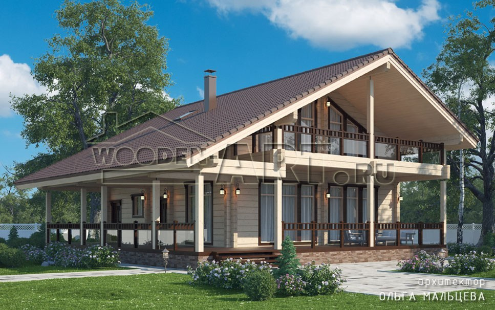 «Волковское» 342 кв. м. Проекты деревянных домов