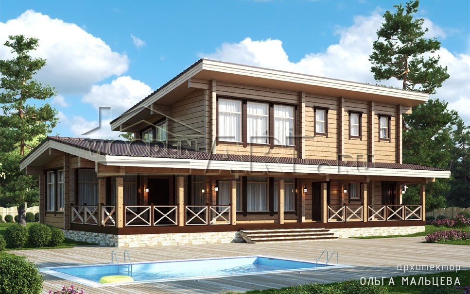 «Малахово» 276 кв. м. Проекты деревянных домов