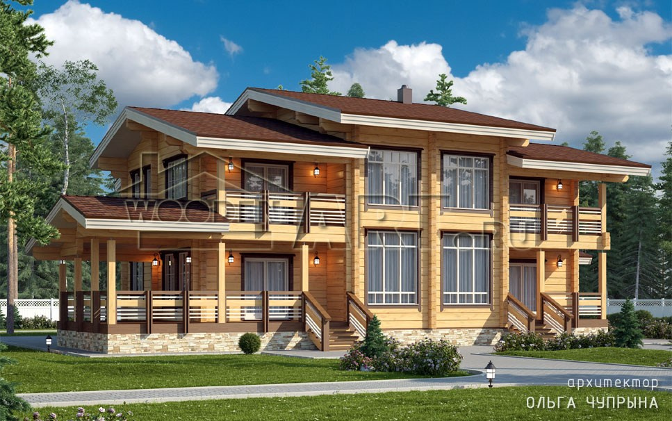 «Байкал» 450 кв. м. Проекты деревянных домов