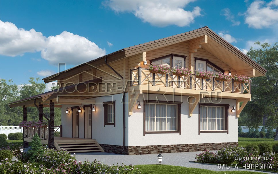 «Шале» 208 кв. м. Проекты деревянных домов
