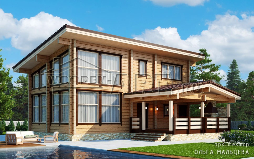 «Еремеево» 236 кв. м. Проекты деревянных домов