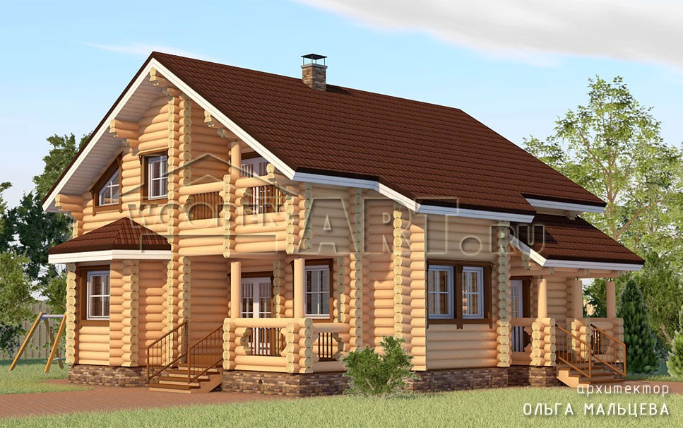 «Малые Вяземы» 202 кв. м. Проекты деревянных домов