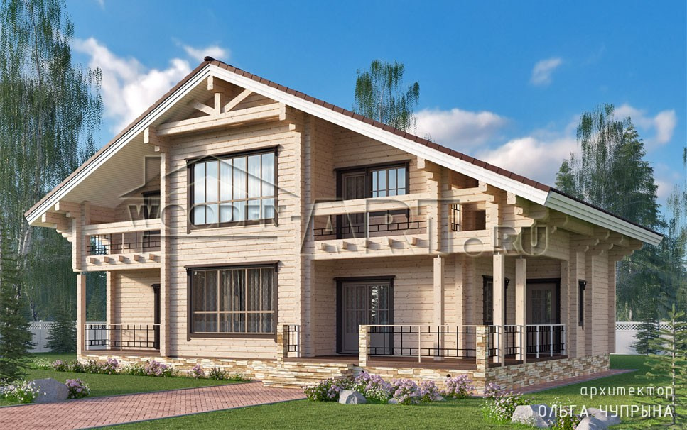 «Капитолий» 310 кв. м. Проекты деревянных домов