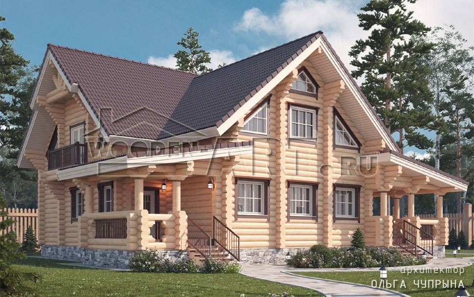 «Щелково» 327 кв. м. Проекты деревянных домов