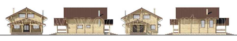 «Белый берег» 228 кв. м. Проекты деревянных домов