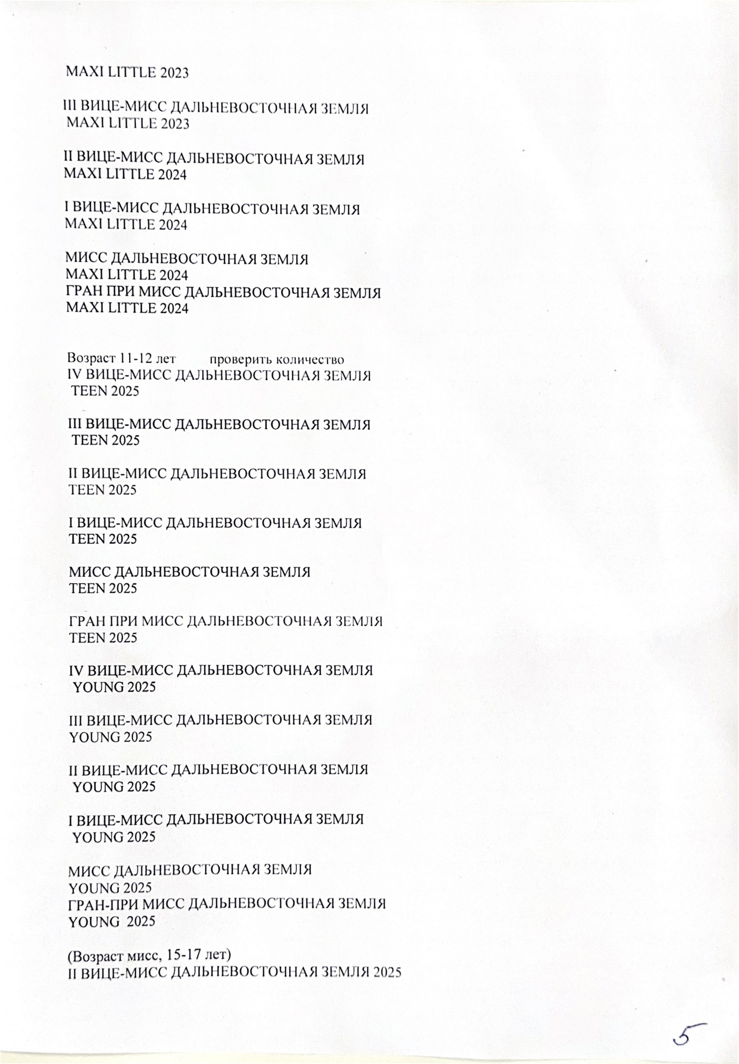 Мини Мисс и Мистер Дальневосточная Земля. Модельное Агентство