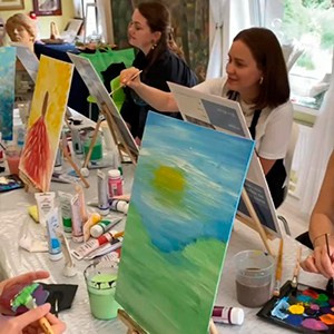 Мастер-класс "Интуитивная живопись" в Москве поселок Сокол - автор Марина Кузнецова