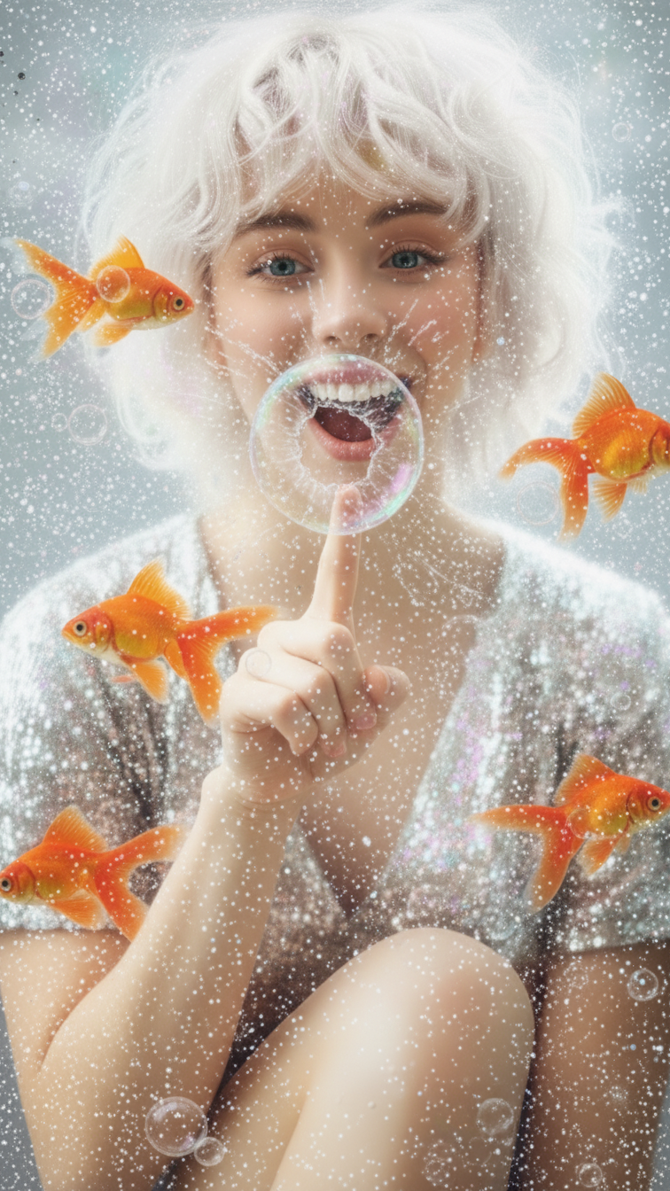 Кадр с образом Русалочки, разработка персонажа для ролика, созданного с помощью нейросети для продвижения аккаунта в соцсетях