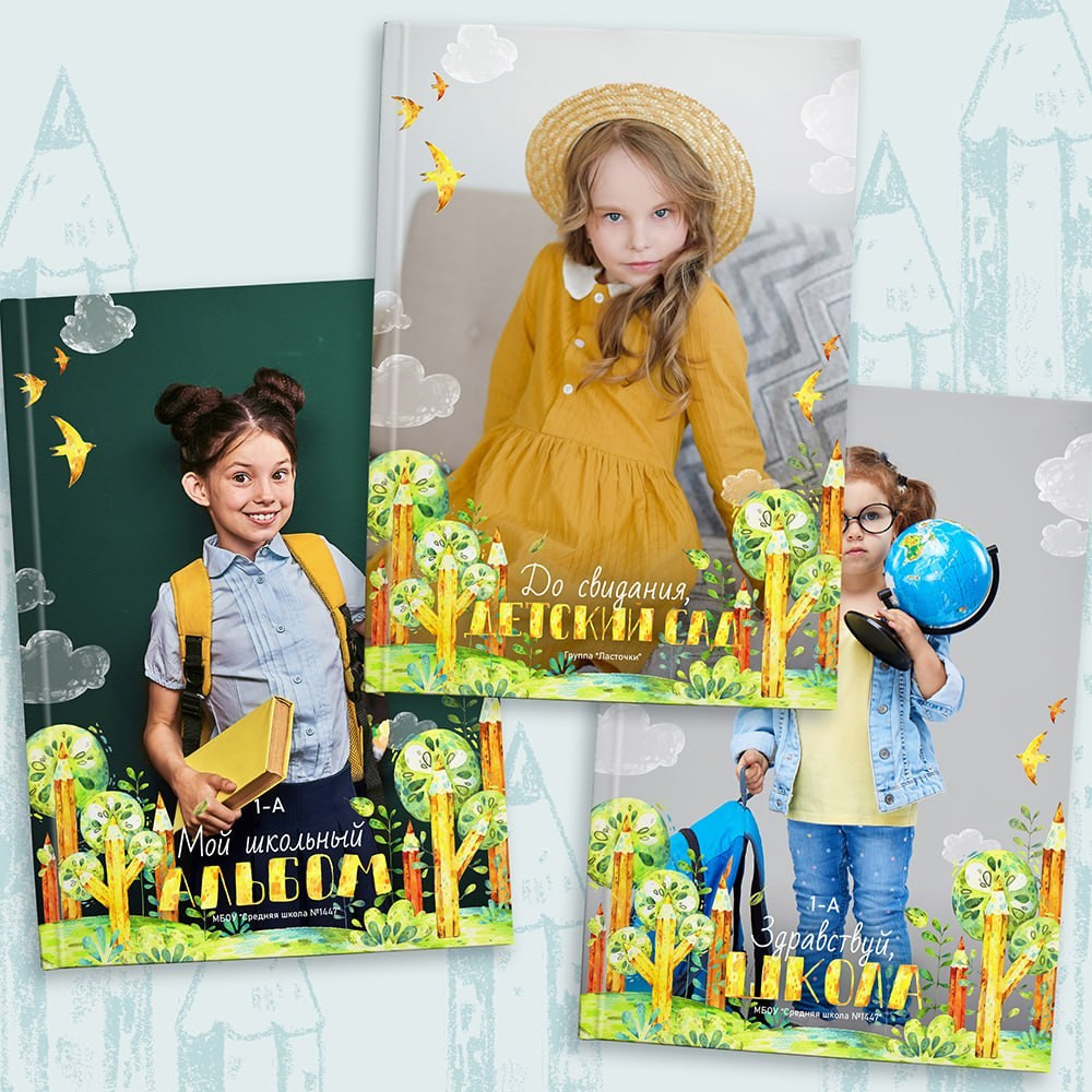 medlori Выпускной альбом&nbsp;для 1 класса НОВИНКА ШКОЛЬНЫЙ ЛЕС