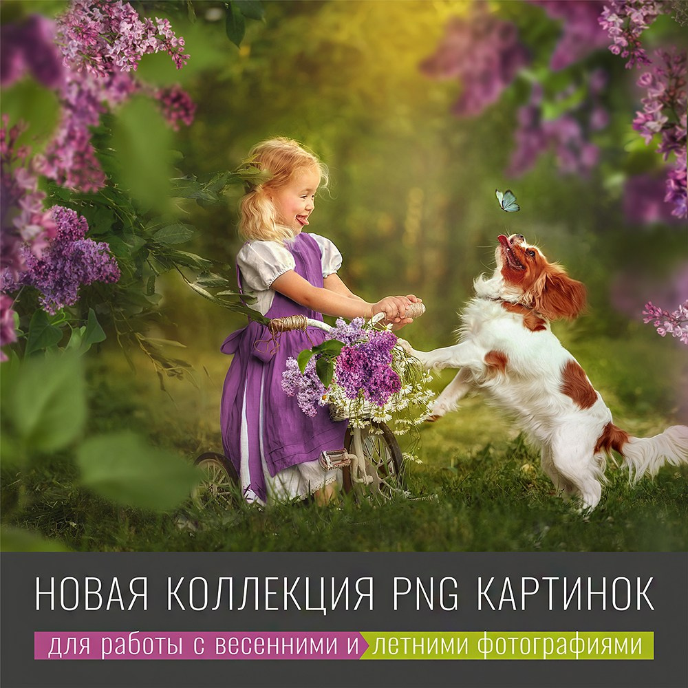Сборник PNG картинок для весенних и летних коллажей. Фотохудожник Анна Гис