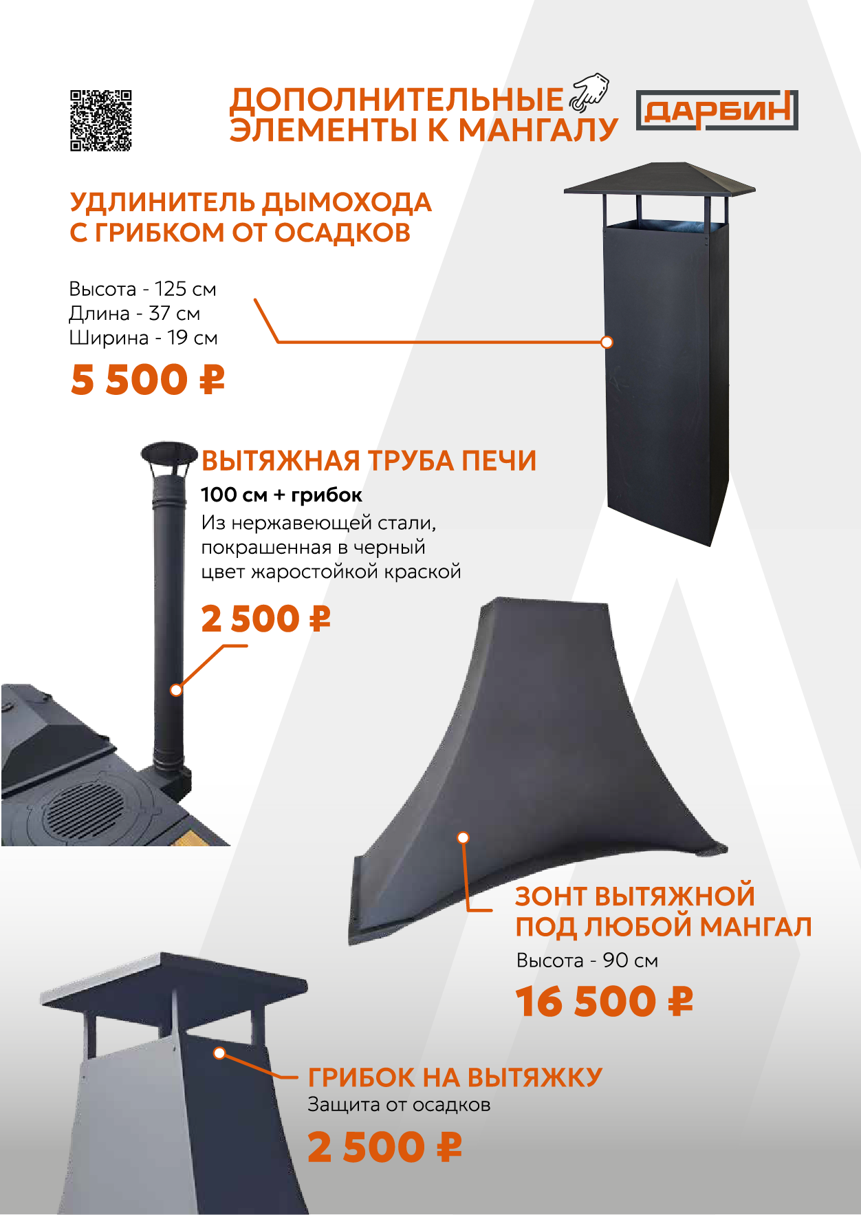 Тумбочки приставные/дополнительные элементы к мангалу. Купить/заказать мангал для дома в Краснодаре от производителя «Дарбин»