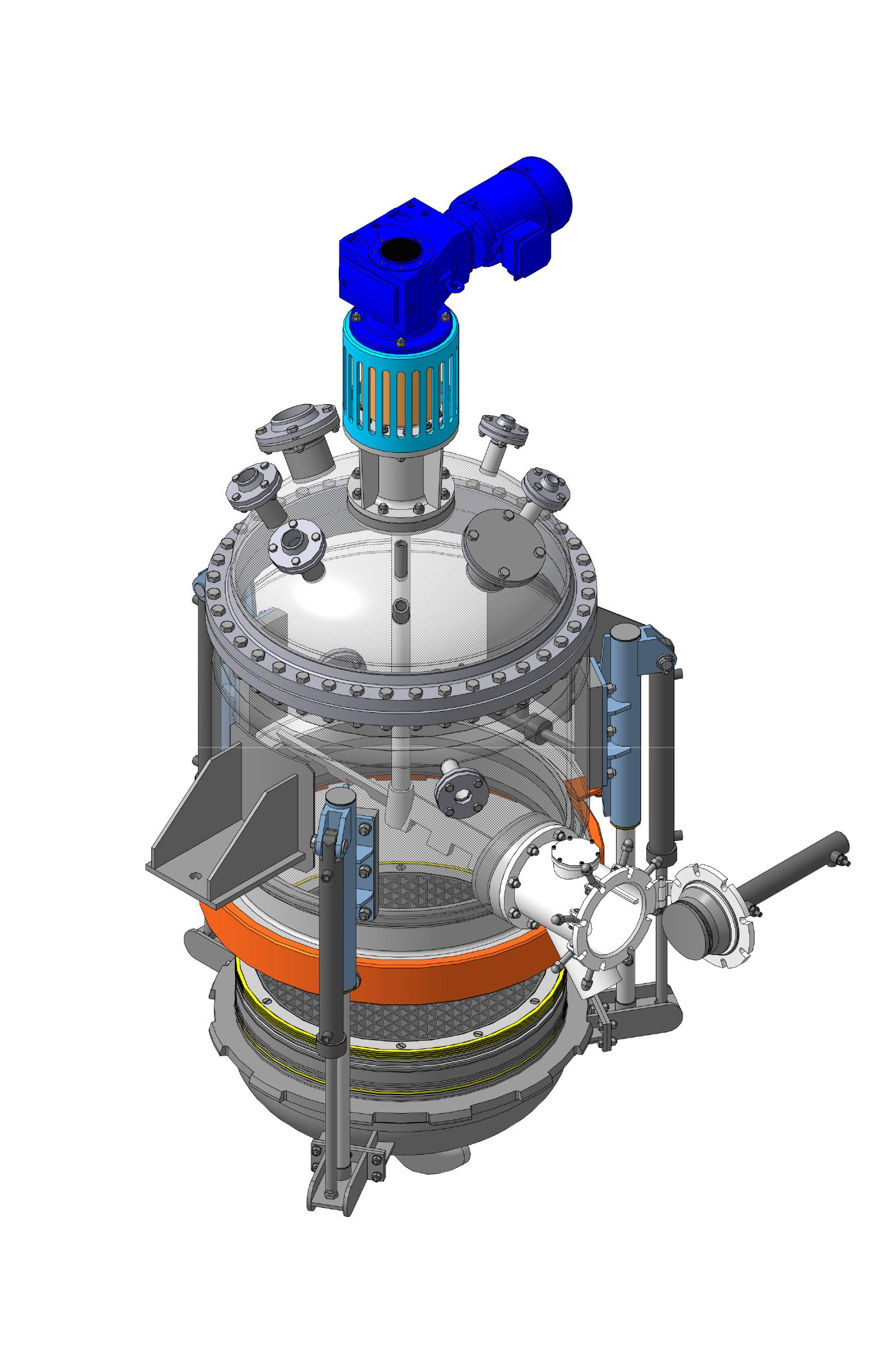 Нутч-фильтр с автоматической выгрузкой осадка. ПЕТЕРБУРГНИИХИММАШ разрабатывает и изготавливает оборудование