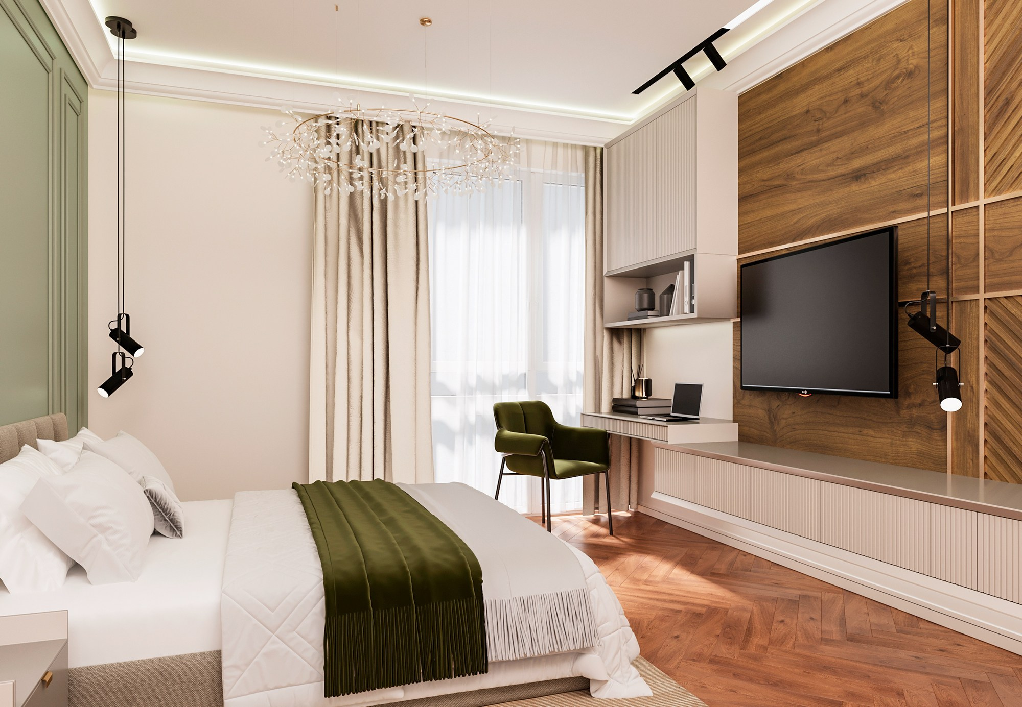 Дизайн-проект квартиры 65 кв. м. в современной классике. Интерьерный дизайнер в Сочи Поплавская Татьяна. Проектирование интерьеров и организация процесса ремонта