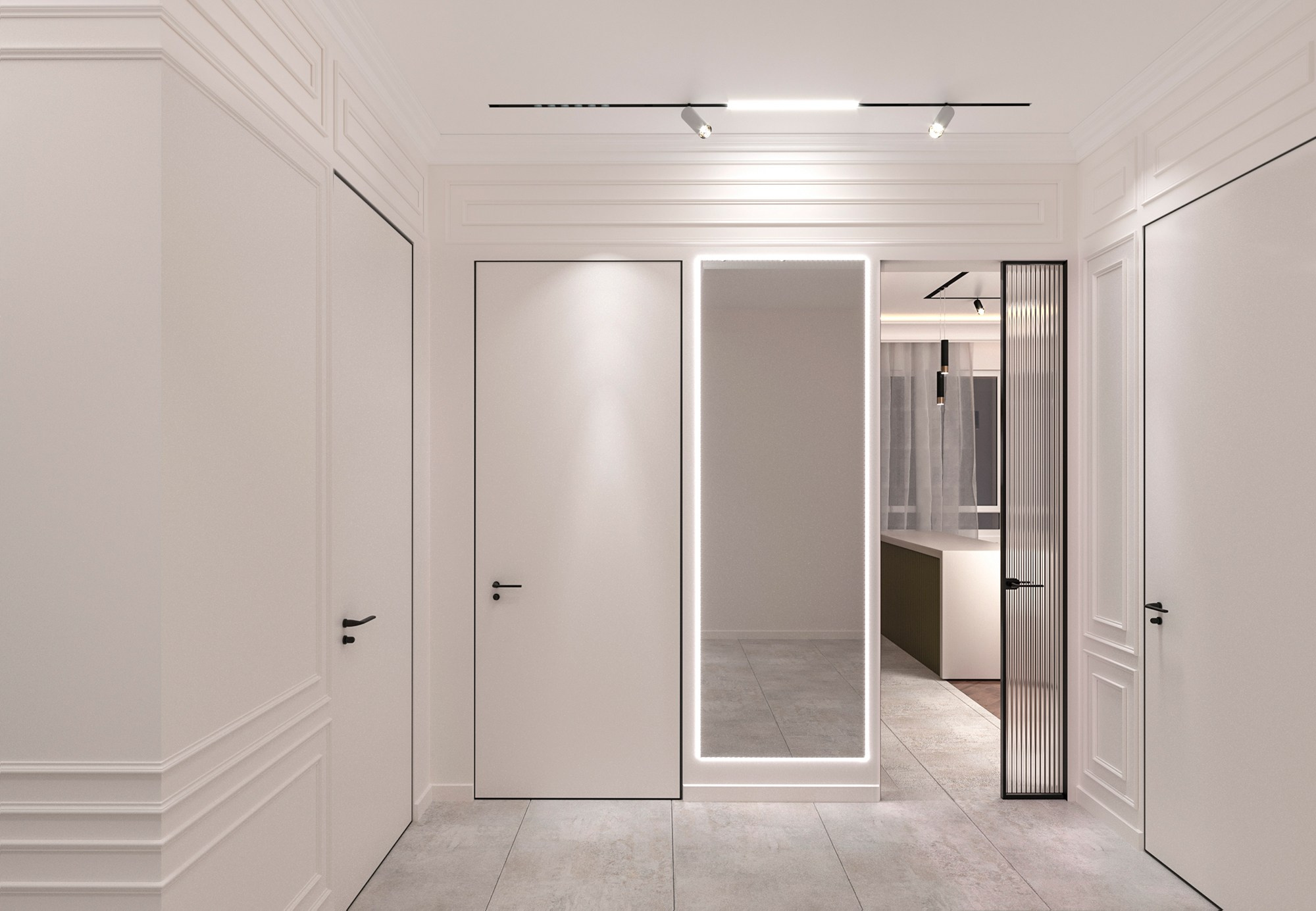 Дизайн-проект квартиры 65 кв. м. в современной классике. Интерьерный дизайнер в Сочи Поплавская Татьяна. Проектирование интерьеров и организация процесса ремонта