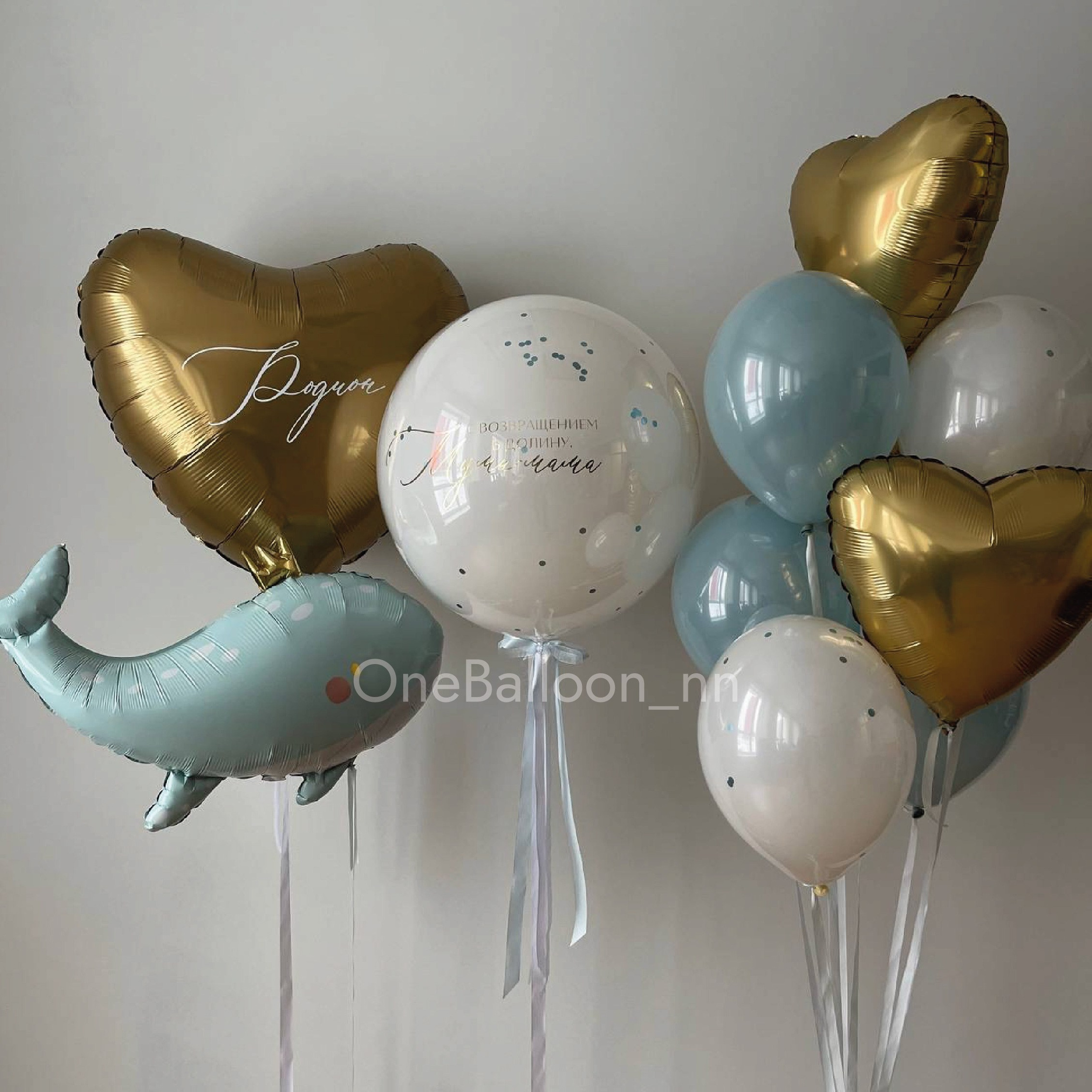 Шарики шары на выписку из роддома для мальчиков. One Balloon Воздушные и гелиевые шары Фотозоны Нижний Новгород