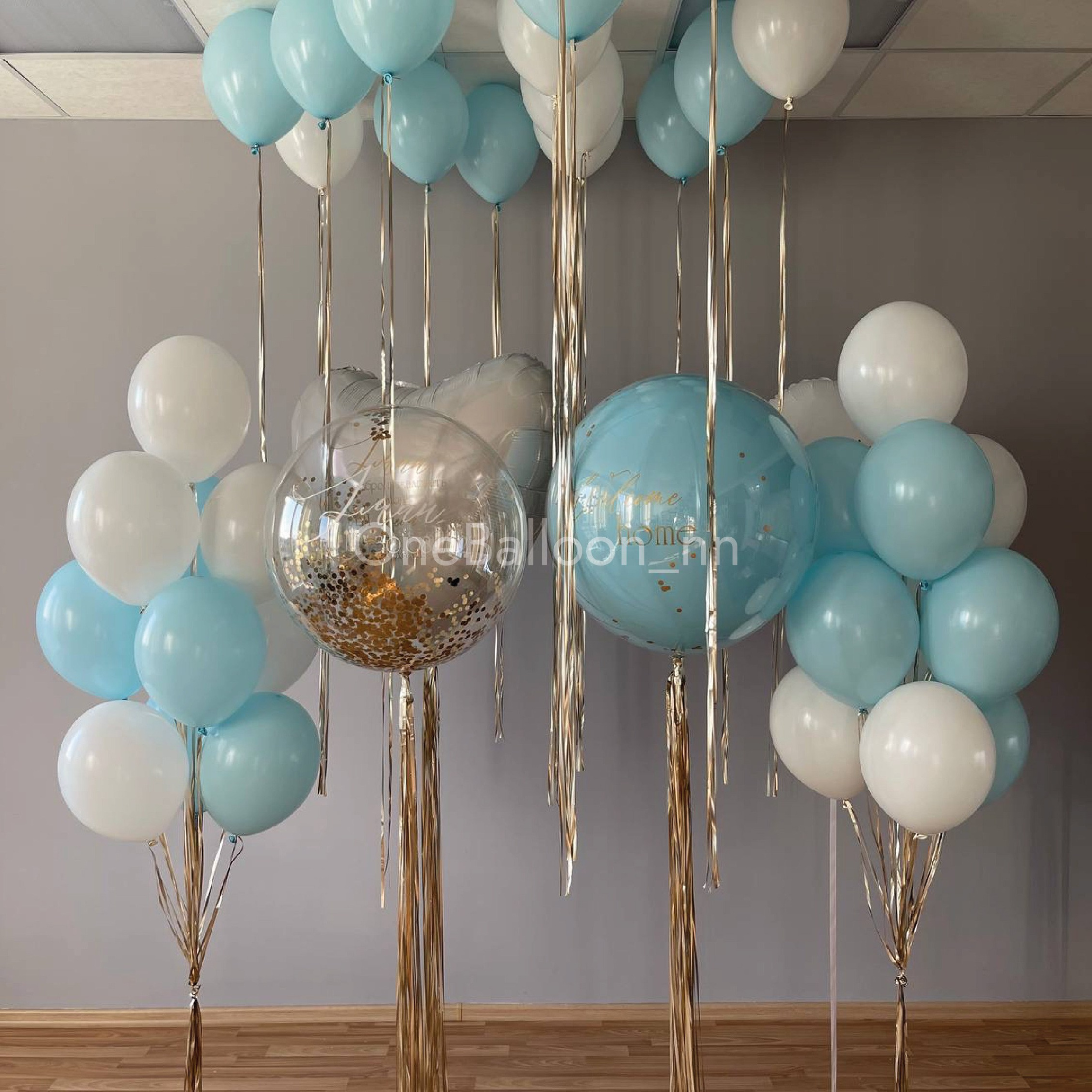 Шарики шары на выписку из роддома для мальчиков. One Balloon Воздушные и гелиевые шары Фотозоны Нижний Новгород