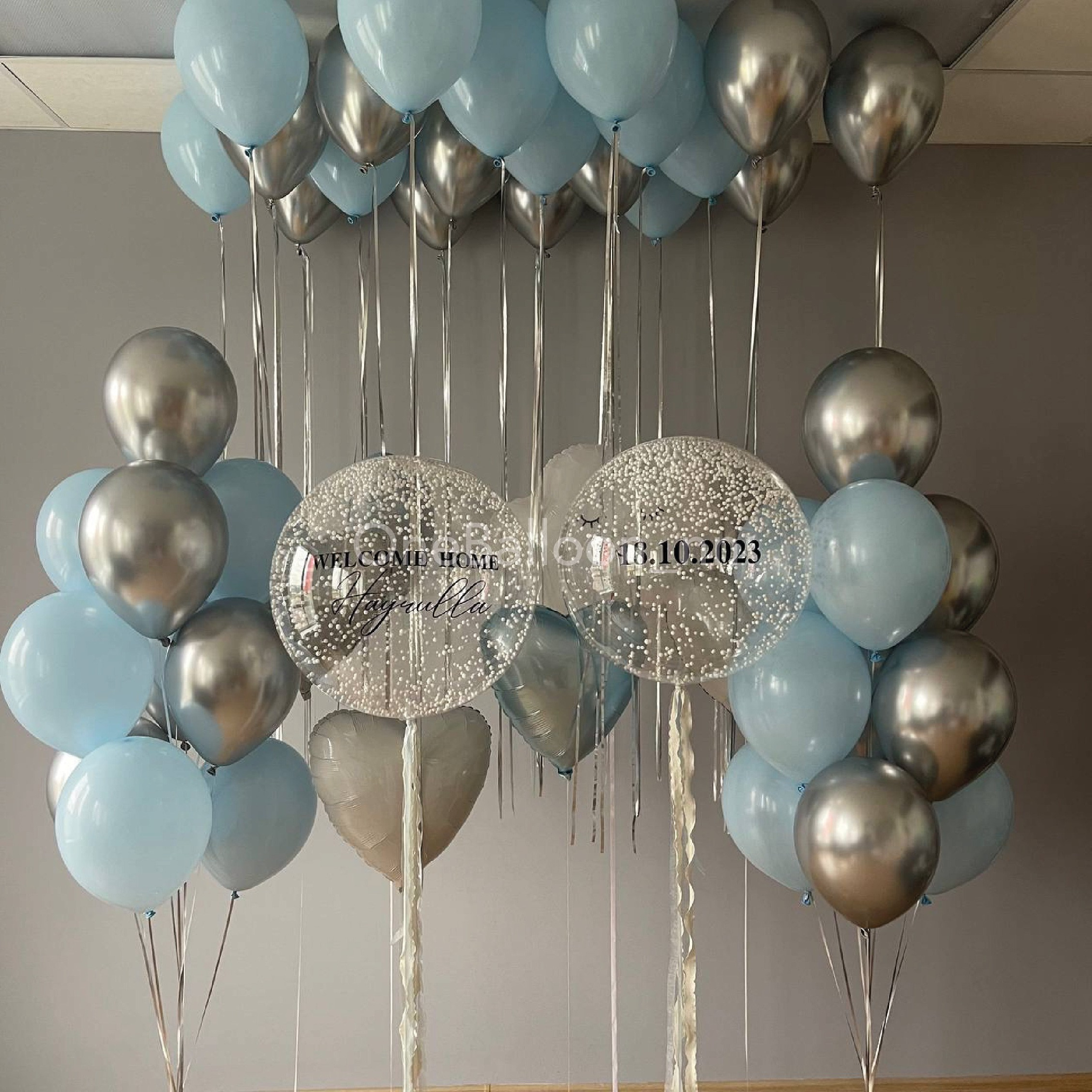 Шарики шары на выписку из роддома для мальчиков. One Balloon Воздушные и гелиевые шары Фотозоны Нижний Новгород