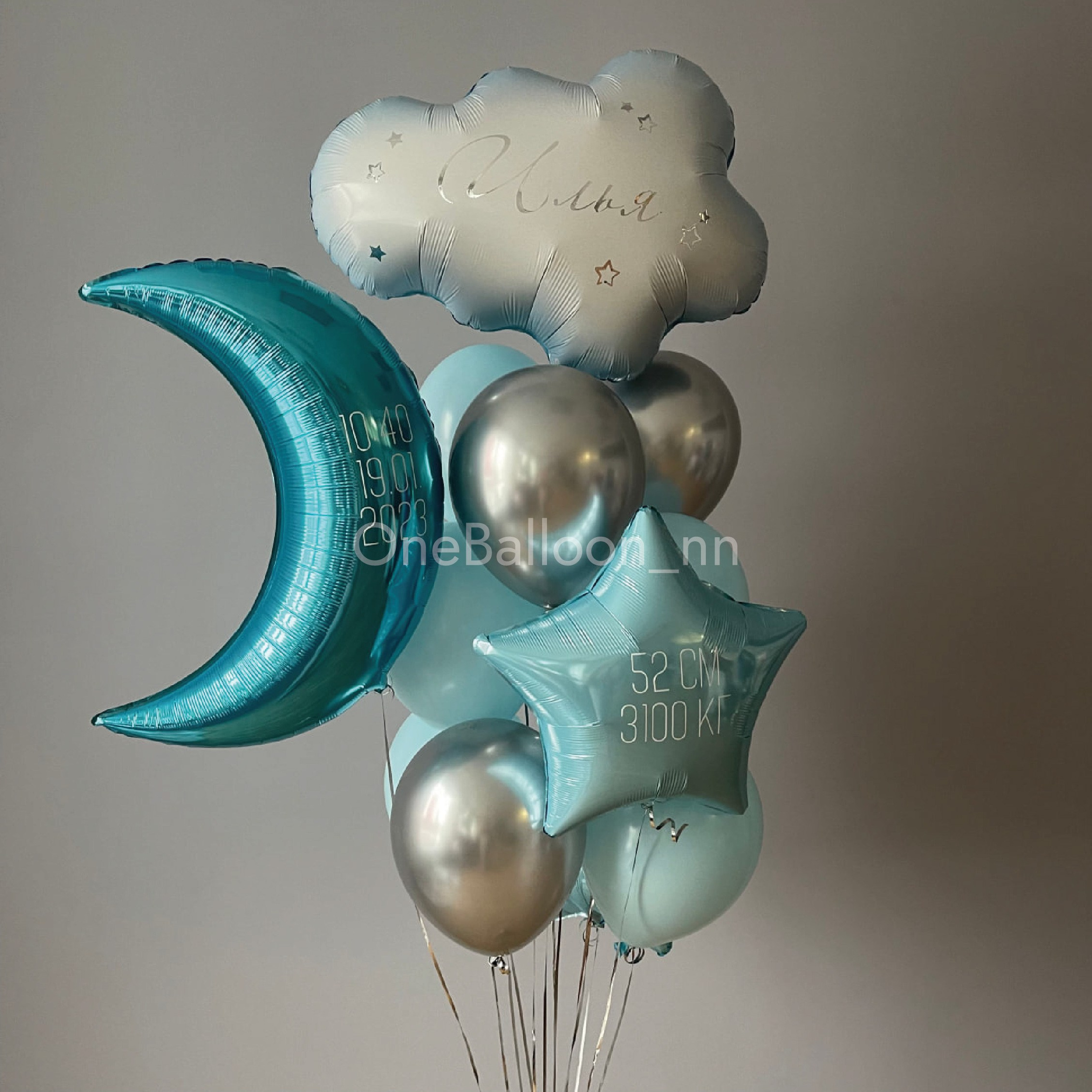 Шарики шары на выписку из роддома для мальчиков. One Balloon Воздушные и гелиевые шары Фотозоны Нижний Новгород