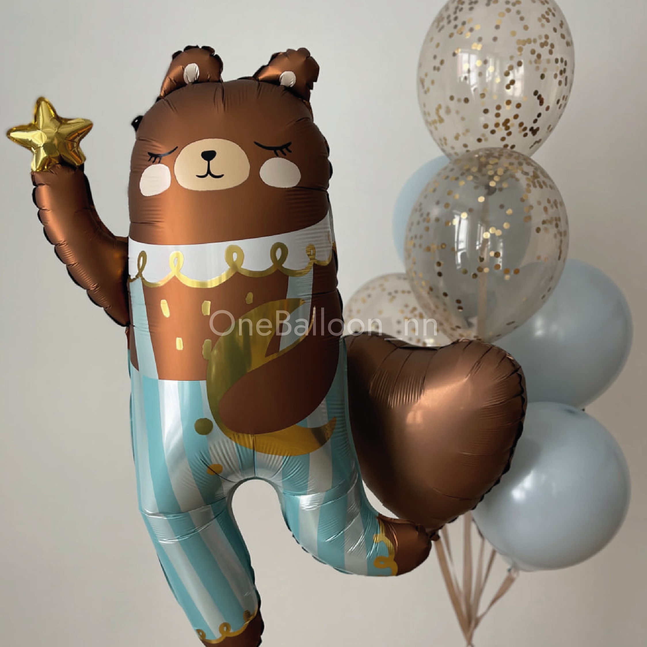 Шарики шары на выписку из роддома для мальчиков. One Balloon Воздушные и гелиевые шары Фотозоны Нижний Новгород