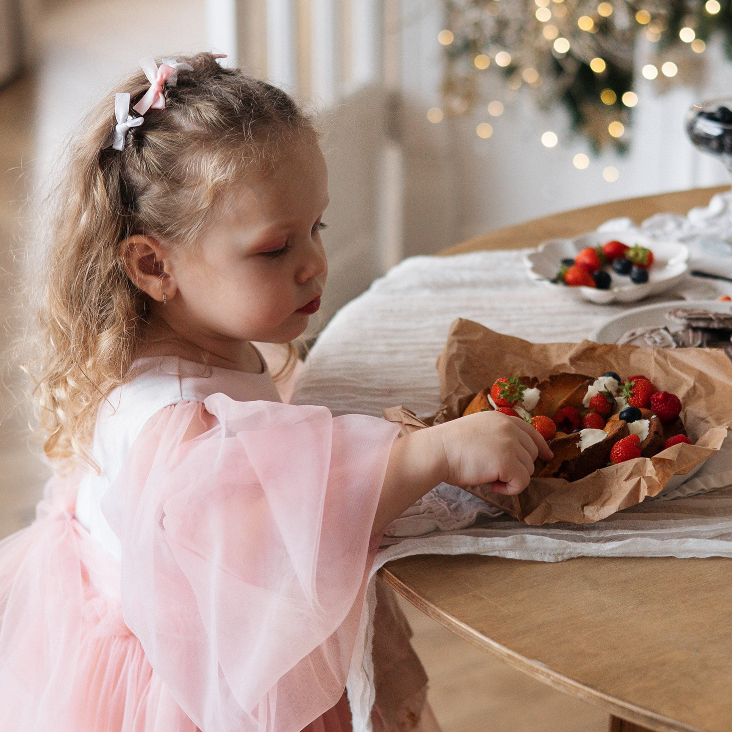 070 Платье пышное. Эко-одежда для детей