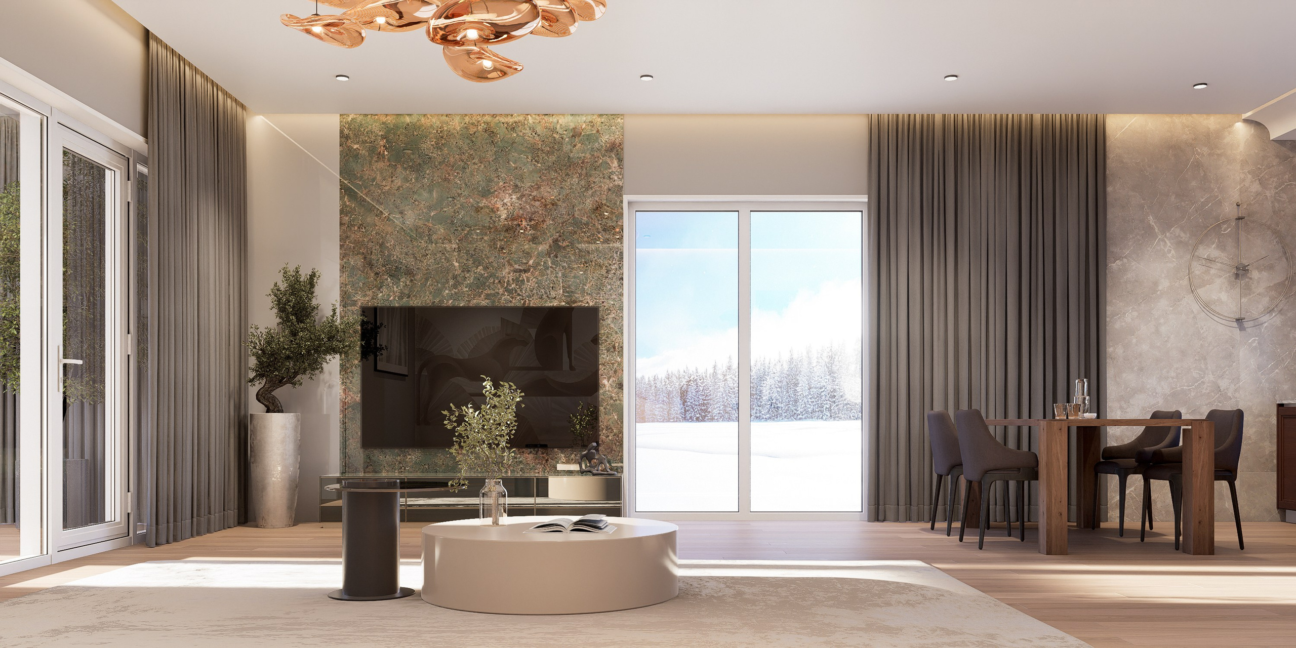 Фьерд 2-х комнатный. Архитектурно-дизайнерское бюро ROOMS